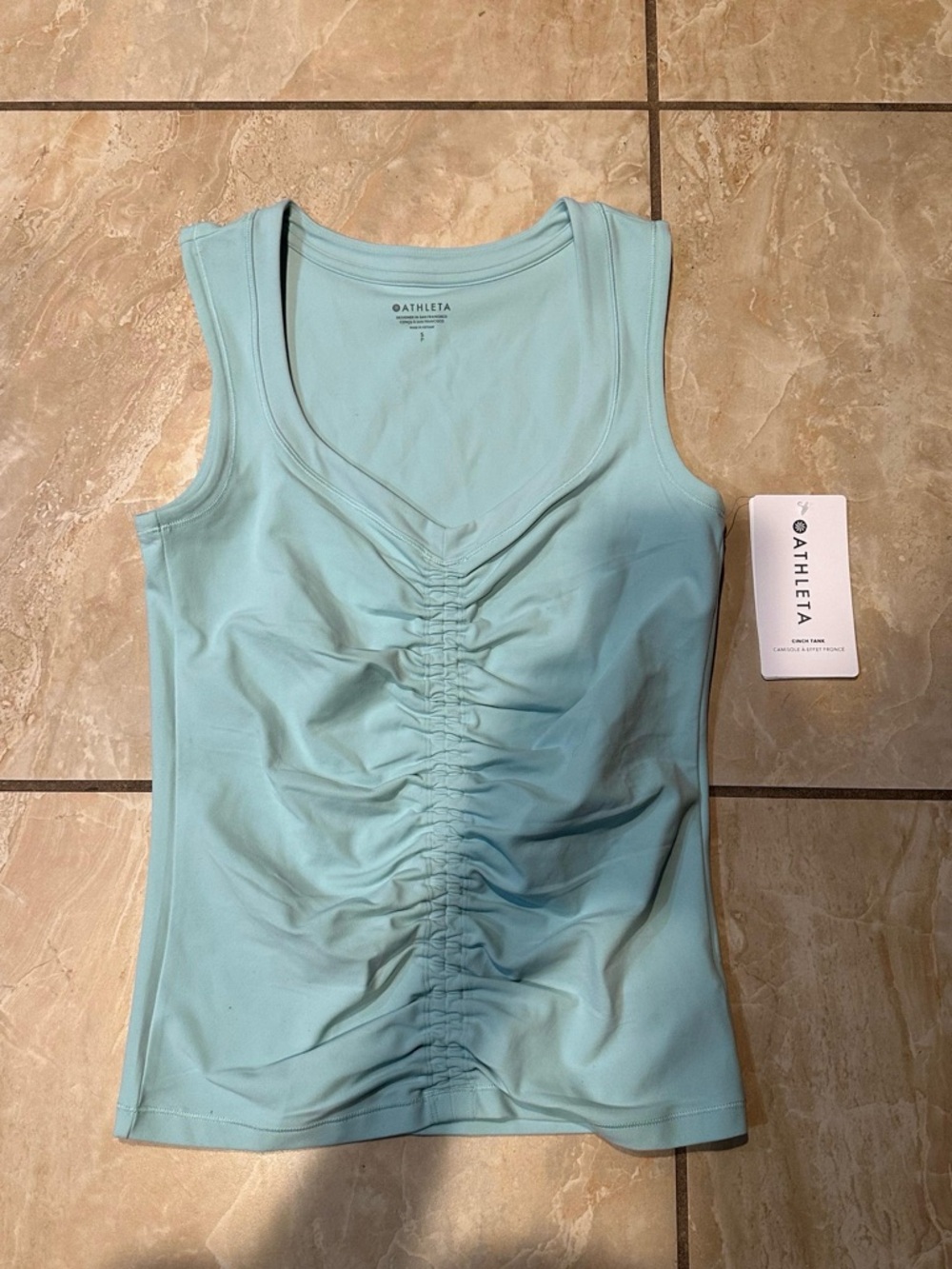 NWT Aqua Athleta women's cinch front tank top Size S